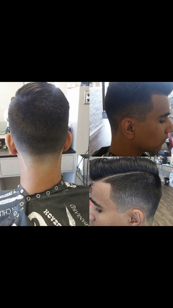 Fade haircut showcase by Connie at Mike's Barber Shop
